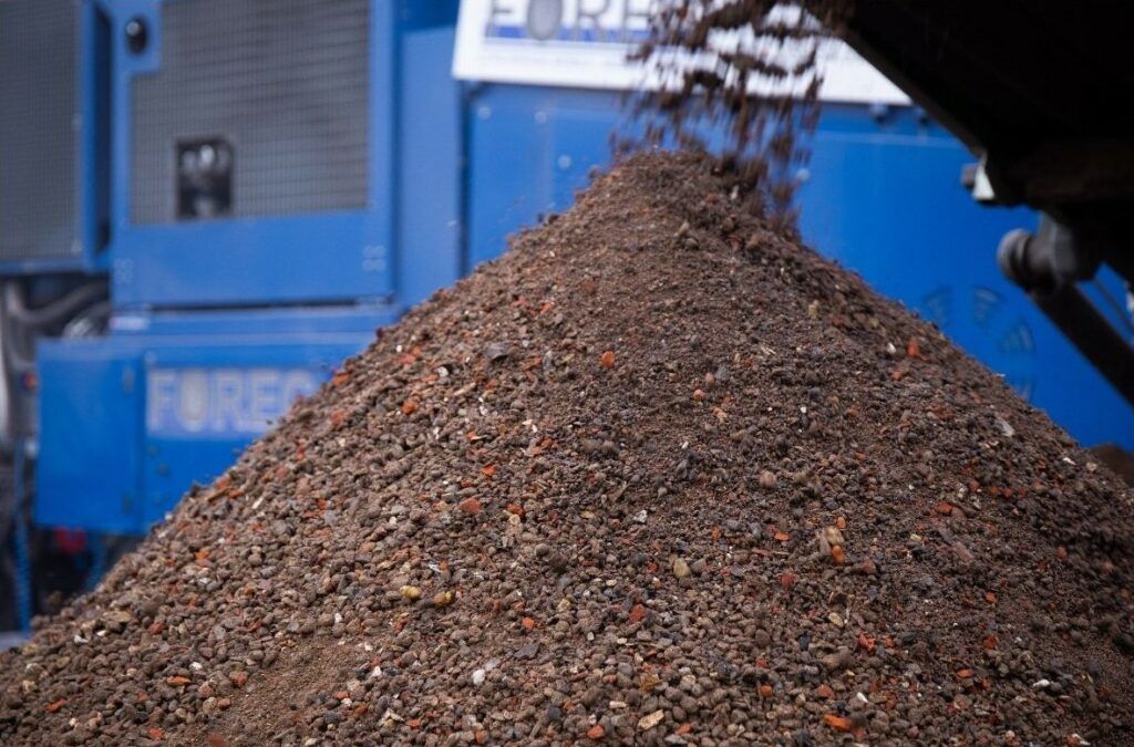 recycling en opslag van inert afval